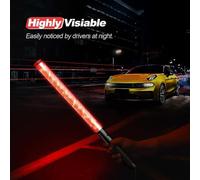 Vheolk 12Pack Traffic Wand 21Inch Led Traffic Control Wand Safety Light Wand with 2Flashing Modes Air Marshaling Signal Wand