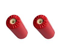 Vheolk 2X PU Leather Foam Foot Pad Sponge Roller Support Workout Exercise Equipment for Home Gym Weight Bench Workout Machine