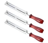 Vheolk 3pcs 3/16 Inch 4.8mm Round Flat Sharpening Sharpener Force File Files Holder Handle Kit Chainsaw Chain Tools