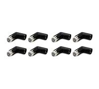 Vheolk 8Pcs 3Pin XLR Angle Adapter Adjustable Male to Female XLR 90 Degree Adapter 3-Pin Plating Connector for Audio