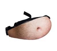 Vhersily 2025 Deals - Fanny Pack for Men Funny Gag Christmas Life Parcels Dad Dad Funny Fanny Pack Fake Belly Belly Bumbag, beige, Taglia Unica