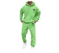 Vhersily Men's Tracksuit Complete Men's Tracksuits for Men Winter Winter Long Sleeves Fitness Basketball Jacket Sweatshirt Set Fleece Hoodie, Light Green, XXL