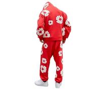 Vhersily Tuta - Uomo 2 Pezzi - Felpa con Cappuccio e Pantaloni Unisex, Stile Hip Hop Streetwear con Stampa in Schiuma - Completo Sportivo e Confortevole