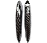 VHEUHZ 2 Door Handle Covers for Trim Compatible with BMW Mini R60 Countryman 1st Cooper S R50 R52 R53 R55 R56 R57 R58 R59 R61 (Black Carbon Fiber)