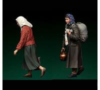 VHGHHVEJ 1/35 WWII European Refugee Resin Soldier Model Kit Unpainted Unassembled Resin Model //l9S5z1
