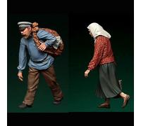 VHGHHVEJ 1/35 WWII European Refugee Resin Soldier Model Kit Unpainted Unassembled Resin Model //l9S5z3
