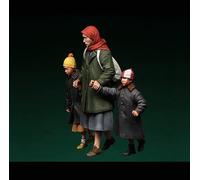 VHGHHVEJ 1/35 WWII European Refugee Resin Soldier Model Kit Unpainted Unassembled Resin Model //l9S5z7