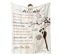 VHIKMLY Wedding Gifts for Couples 2025, Wedding Gifts for Newlyweds, Bridal Shower Gifts for Bride to Be, Wedding Blanket, Mr and Mrs Gift 80"x60" Happy Anniversary Marriage Throw Blanket