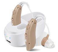 Vhipu Hearing Amplifier, Rechargeable Digital Personal Sound Device Chip BTE (Behind The Ear) Sound Enhancer for Seniors Adults Hearing Loss with Noise Cancelling and Charging Case