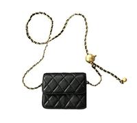 Vhitler Mini Belt Bag Waist Bag for Women Fashionable Small Waist Bag Belt Bags for Women Trendy Y2k Accessories, Black, S