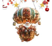 Vhjlfig 2D Acrylic Ornament | Santa Claus 2D Flat Acrylic Pendant Decoration - Playful Art Sunlight Catching Decoration | For Garden Dorm Family Living Room
