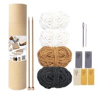Vhjlfig Adult Beginner Knitting Kit DIY Coaster Kit Supplies Crochet Beginners Kits Complete with Step Knitting Needles DIY Supplies for Coasters, DIYs Craft Supplie, and Craft Kits