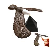 Vhjlfig Balancing Eagle With Pyramid Stands ABS 17x13cm Interactive Science Toy Bird Toy Educational Novelty Eagle Trick(Random Color) Funny Eagles Bird Balance For Adults And Kids