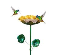 Vhjlfig Bird Bath | Vintage Metal Stake | Bird Bath for Garden | Feeding Aviary Finches Sparrows Parakeets Home Garden Backyard Yard Landscaping Park