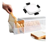 Vhjlfig Bread Loaf Storage Dispenser 14x34cm Clear Bread Loaf Container With Airtight Lid PP Food Storage Container Sandwich Bin Toast Loafs Keeper For Cereals, Beans, Nuts, Candy, Flour, Seasonings