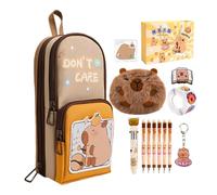 Vhjlfig Capybara Pencil Case,Multi-Compartment Pen Bag,Kids Pencil Case Cute Capybara Stuff - for Home School Supplies Dorm Office Kids Student Study Birthday Party Favors