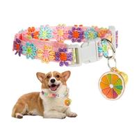 Vhjlfig Cat Collar Cute Soft Design Adjustable Embroidered Lace with Bell - Quick Release Cat Safety Collar | for Home Backyard Indoor Outdoor Travel Spring