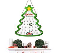 Vhjlfig Christmas Calendar 2025,2025 Wooden Sign Home Decor - 25 Days Wood Christmas Calendar Wall Decor | for Indoor Wall Living Room Office School Apartment Dorm Hotel