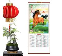 Vhjlfig Desktop Wall Calendar, Monthly Hanging Paper Planner | Year of the Horse Chinese Calendar for Planning Office School Family Dorm Room