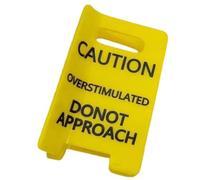 Vhjlfig Do Not Approach Sign Hairs Claw Clip 10x6.3cm Overstimulated Caution Sign Hair Claw Clip Strong Hold Hair Clips For Women Girls Students Shopping Concerts Party School Travel Stage