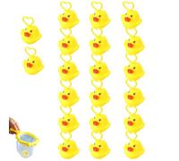Vhjlfig Fishing Toys 20x Duck Bathtub Toys 7x6cmYellow Rubber Ducks And Green Turtles Floating Bath Farm Toy Float Squeak Small Bathtub Toy For Paddling Pool Games And Play