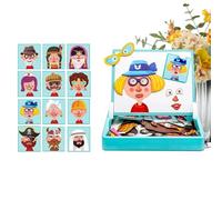 Vhjlfig Magnetic Puzzles for Toddler,Funny Double Sided Board Games - Portable Jigsaw Magnet Tabletop Toys - for Kids Boys Preschool Homeschool Classroom Playroom Road Trip Car Travel Birthday Holiday
