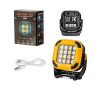 Vhjlfig Rechargeable Work Light,Magnetic Hook Waterproof LED Lights | Portable Lighting for Job Site Security Travel Car Repair Closet Hiking Camping