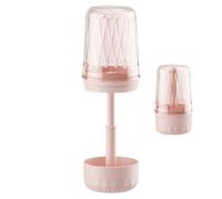 Vhjlfig Toothbrush Travel Case - Portable Travel Case for Toothbrushes, Waterproof, Lightweight, Multifunctional Cosmetic Set for Hygiene Organisation on Hotel Holidays and On the Go, pink, see