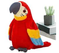 Vhjlfig Toy Birds - Chirping Bird with Flapping Wings and Music - Interactive Electronic Plush Animal for Pets Kids Birthday Party Holiday Christmas Shelf Display