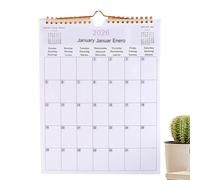 Vhjlfig Wall Calendar 2026 - 12 Month Multilingual Spiral Wall Calendar | Aesthetic Decorative Planner | Living Room