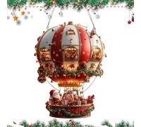 Vhjlfig Window 2D Decoration | Santa Claus 2D Flat Acrylic Pendant Decoration | Playful Art Sunlight Catching, For Garden, Dorm, Family, Living Room