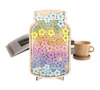 Vhjlfig Wooden Wishing Jar with Star Design 15 x 25 cm Reward System for Self-Discipline and Homework Personalised as a Gift for Teachers and Parents