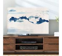 VHKJewE 19-65in,Landscape Painting Patterns Television/Computer Dust Cover Smooth Fabric Screen Cloth(C,19in(46x35cm))