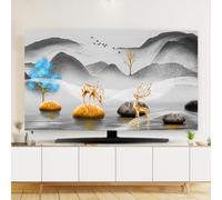 VHKJewE 32-80 Inches Indoor TV Dustproof Waterproof Protector For LCD LED Television Computer Display(B,75IN)