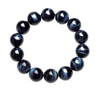 VHKJewE Blue Tigers Eye Mens Bracelet,Handmade Natural Stone Chakra Reiki Bracelets,Bring Luck Wealth Courage,10mm(8mm)
