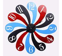 VHKJewE Iron And Cold Plate Laser Arabic Numeral Wall Clock 50 cm