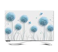 VHKJewE LED LCD TV Hanging Desktop Universal Curved Surface Waterproof Floral Plants Pattern Dustproof Cloth(C,37 39in(93x60cm))