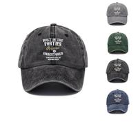 VhoMes Built in The Forties Hat， Original Unrestored All Parts Still in Working Order Classic Print Baseball Caps Hats for Men Women, Black, 1