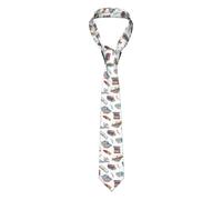 VhoMes Men's Tie Books From Library Doodle Printed Novelty Formal Wedding Party Neck Ties for Boys