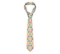 VhoMes Men's Tie Easter Eggs Printed Novelty Formal Wedding Party Neck Ties for Boys