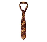 VhoMes Men's Tie Fall Autumn Leaves Acorn Berries Printed Printed Novelty Formal Wedding Party Neck Ties for Boys