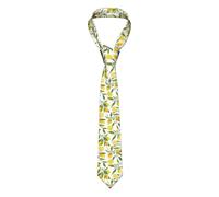 VhoMes Men's Tie Lemon Fruit Florals Printed Novelty Formal Wedding Party Neck Ties for Boys