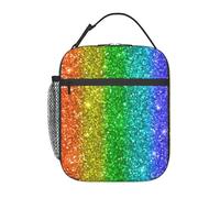 VhoMes Rainbow Looks Like with Sequin,Lunch Bag,Insulated Lunch Box Lunch Tote Bag Picnic Lunch Box for Work School Picnic