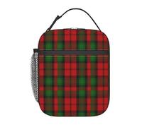 VhoMes Red and Green Clan Kerr Tartan Plaid,Lunch Bag,Insulated Lunch Box Lunch Tote Bag Picnic Lunch Box for Work School Picnic