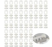 VHPNWJOB 100Pcs Multi-Use Plastic Curtain Gliders and Hooks - White, Curtain Track Slider Hooks and Rollers for Window, Door, Bathroom, Caravan