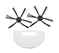 VHPNWJOB 3pcs/set Side Brush + Filter Compatible with Mondial W100 Wap Vacuum Cleaner RB01 / Compatible with Multilaser HO041 Robot Vacuum Cleaner Parts Accessories