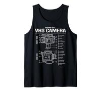 VHS Camera Anatomy Retro Illustration Art Tank Top