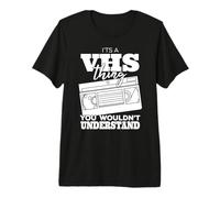 VHS Gift Video Cassette Tape Collector Premium T-Shirt