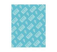 VHS Tape Pattern Blue Women's T-Shirt - White - S - White