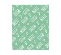 VHS Tape Pattern Green Sweatshirt - White - L